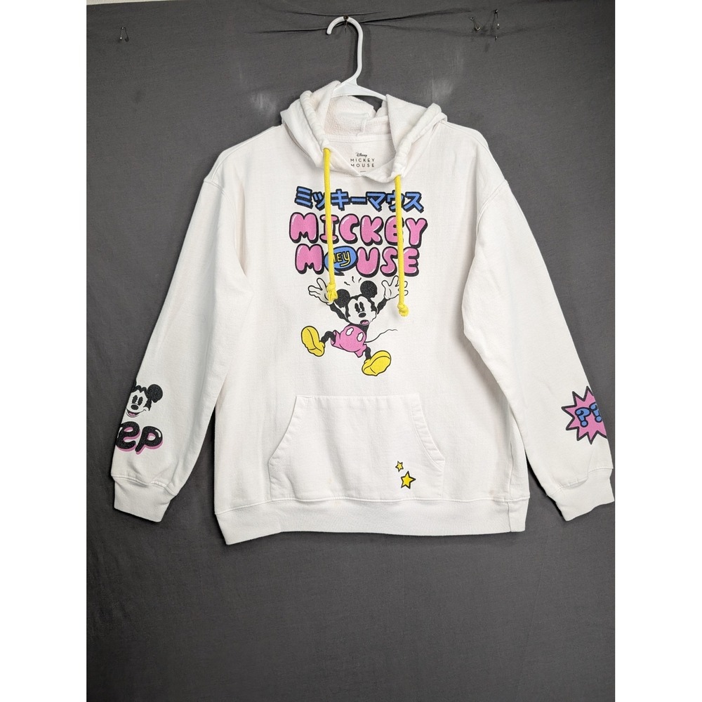 Disney Mickey Mouse Japanese Graphic White Hoodie LH42205FH L 11-13